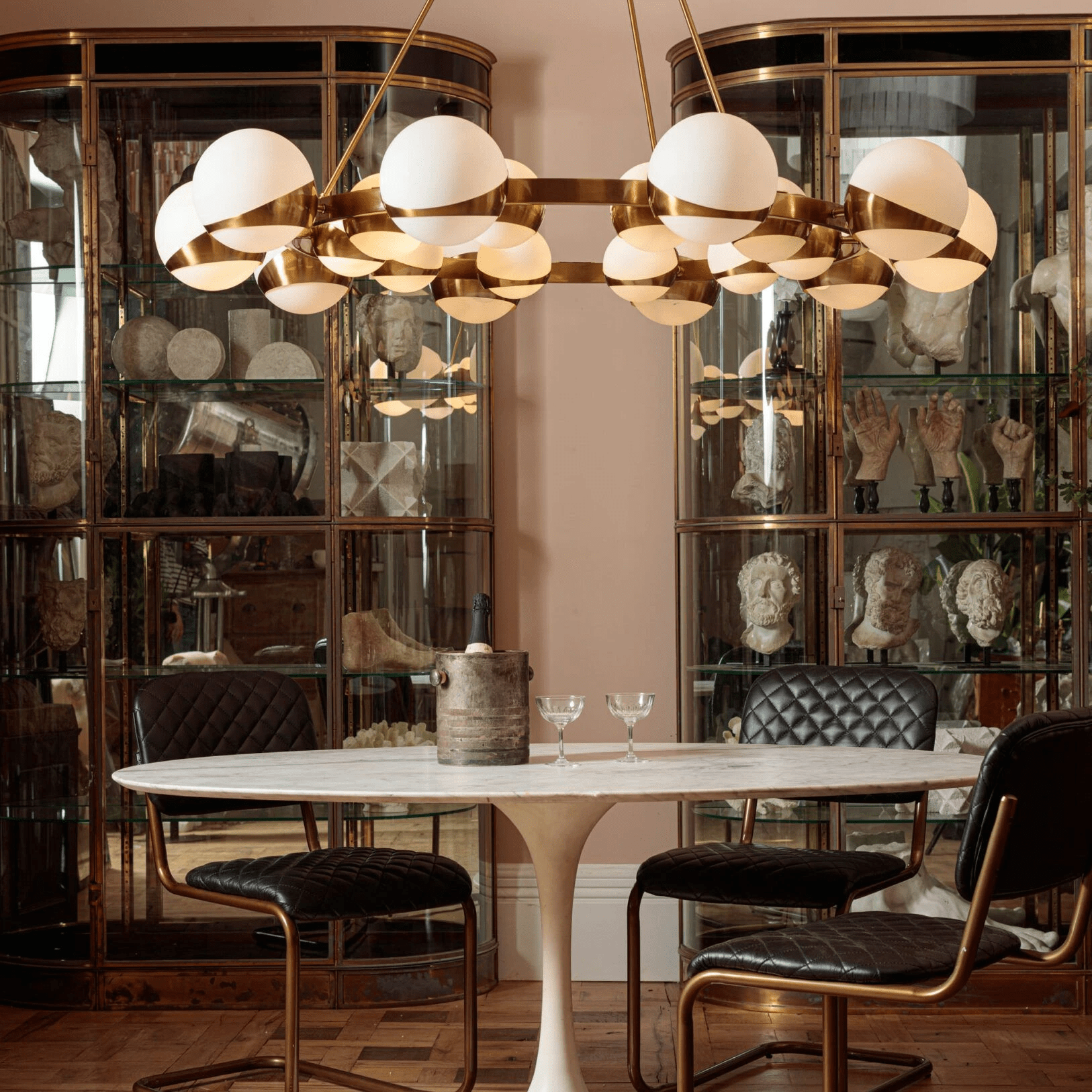LuminaSphere Modern Brass Chandelier