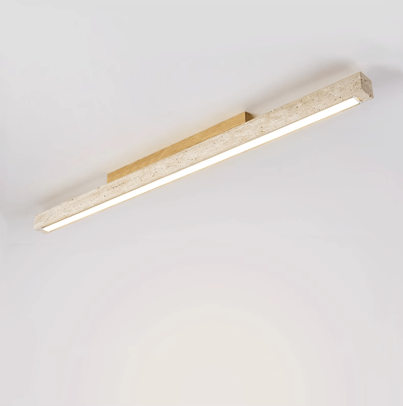 Valinian Minimalist Travertine Linear Ceiling Light