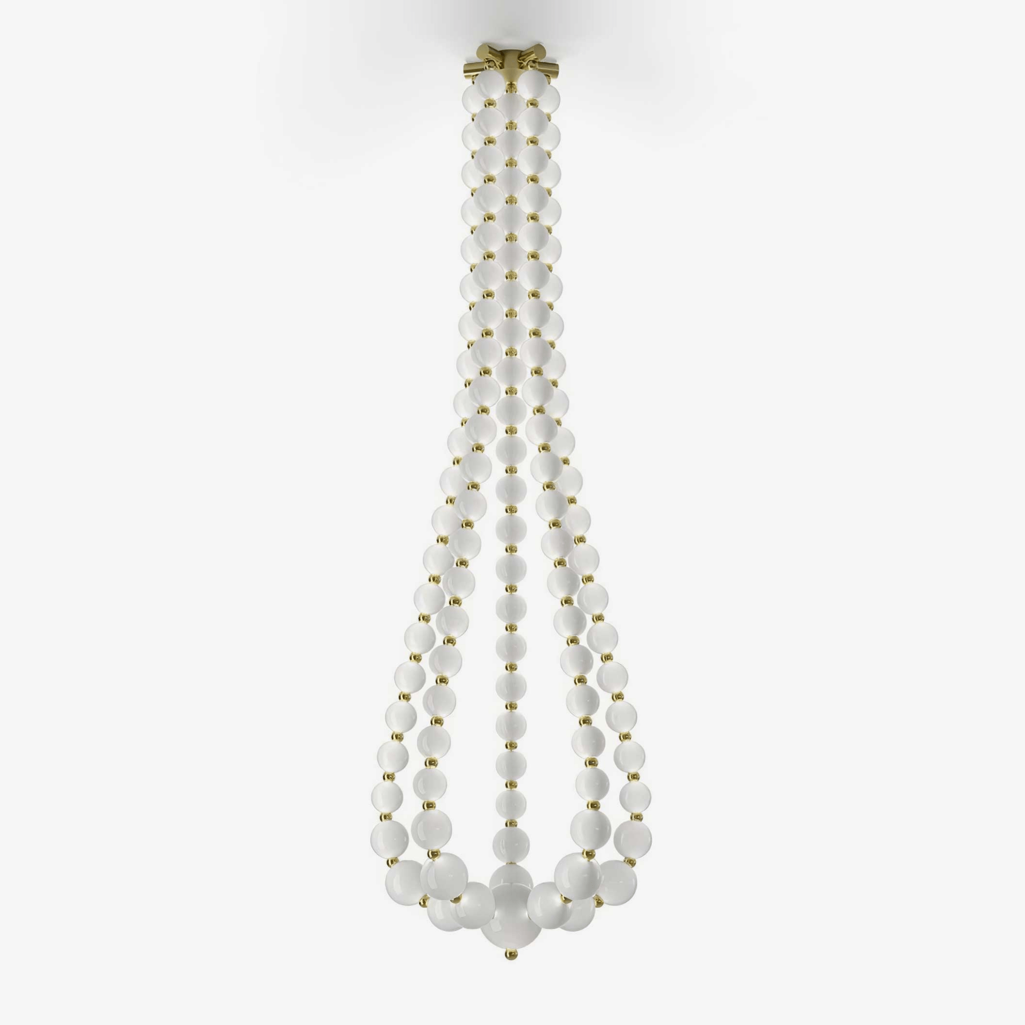 PearlCascade Glass Bead Chandelier