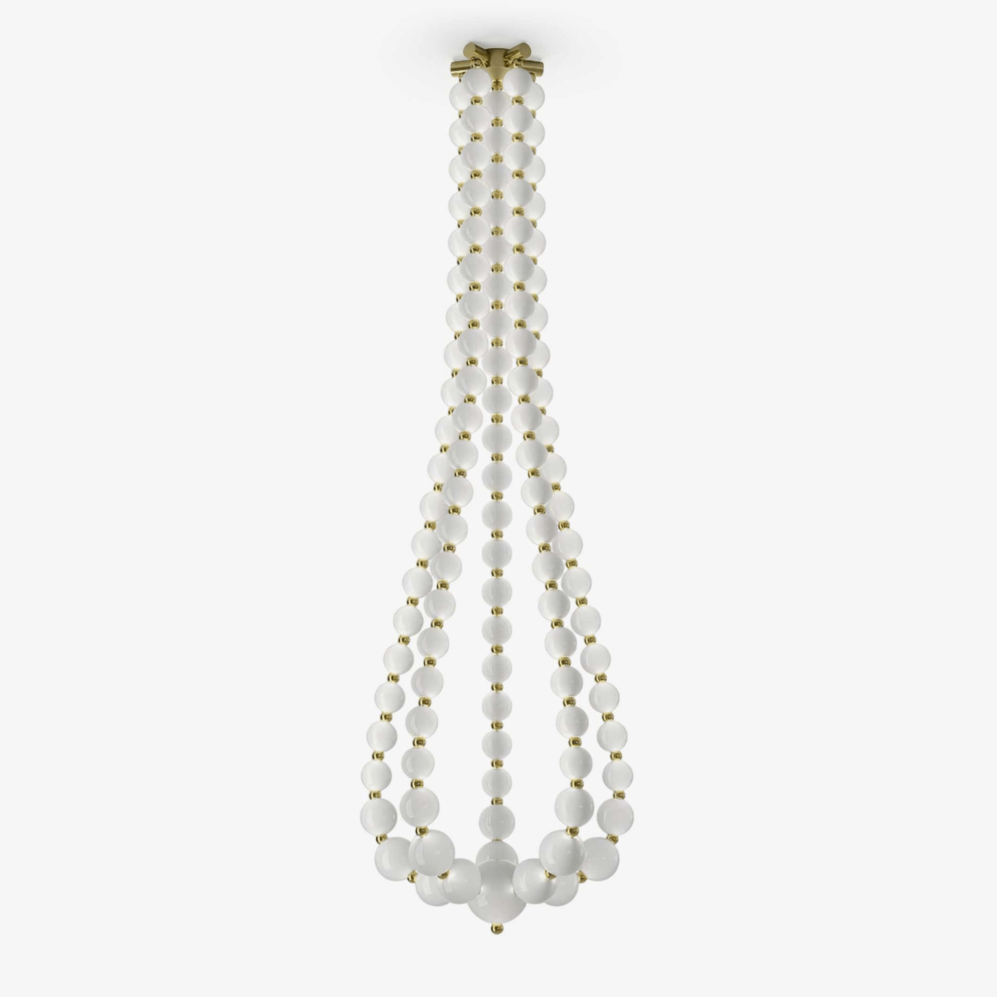 PearlCascade Glass Bead Chandelier