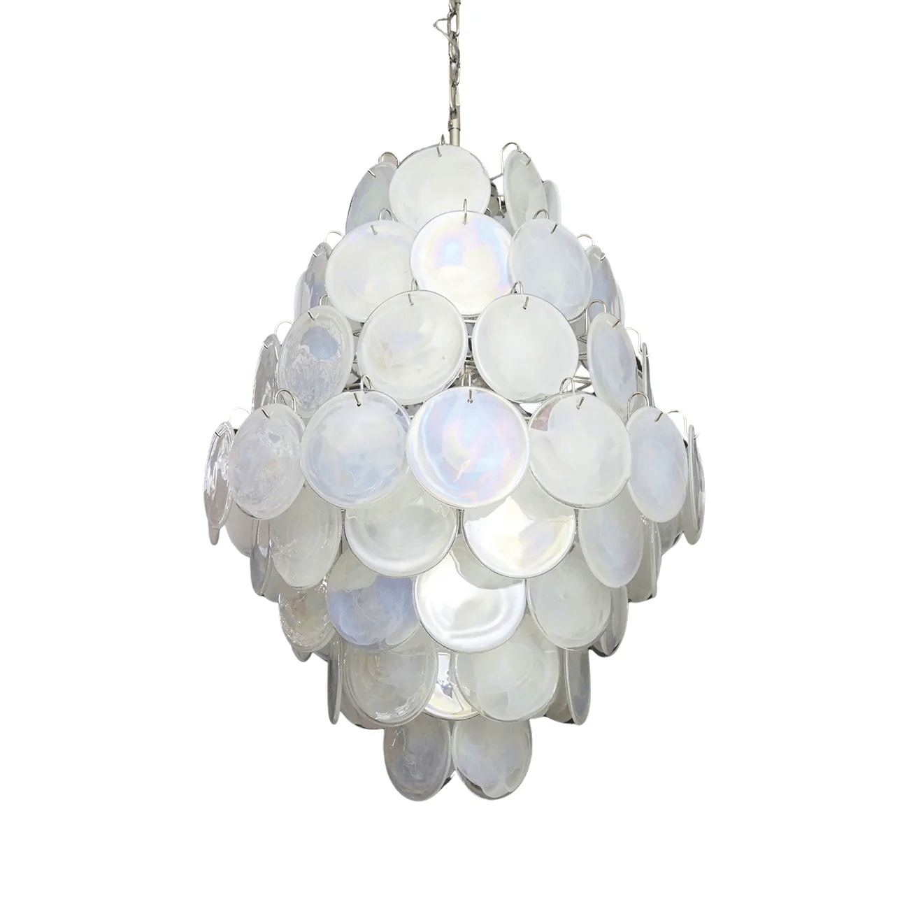 Eirarine Chandelier Pink Murano Glass Handblown Discs
