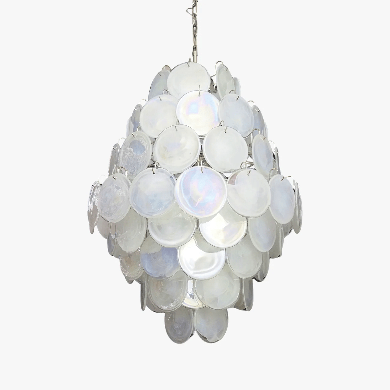 Eirarine Chandelier Pink Murano Glass Handblown Discs