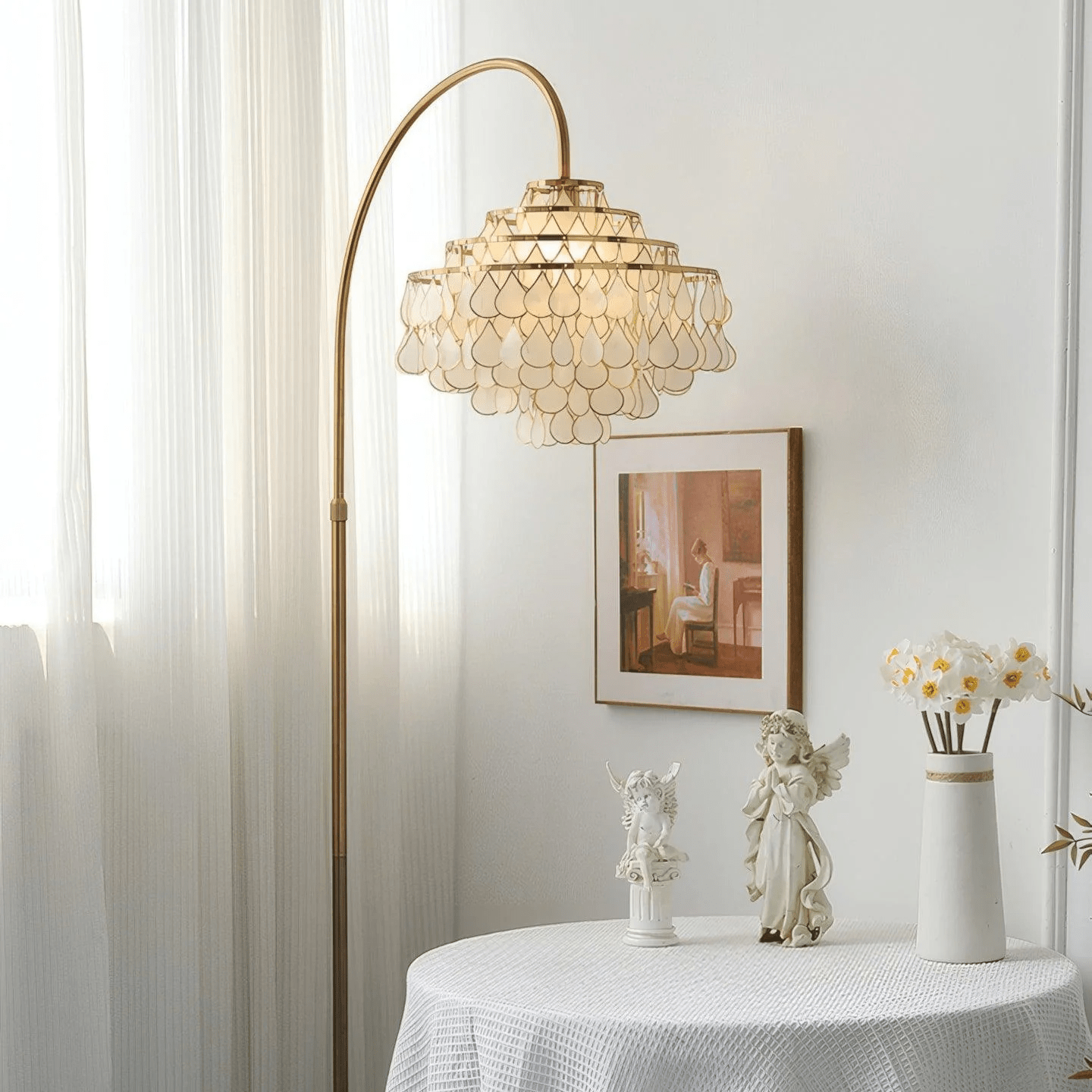 Emily Luxury Shell Floor Lamp