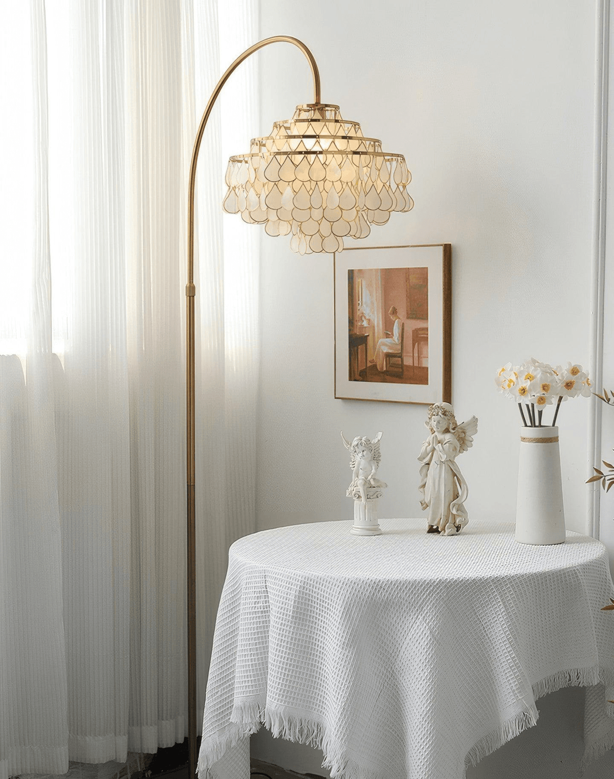 Emily Luxury Shell Floor Lamp