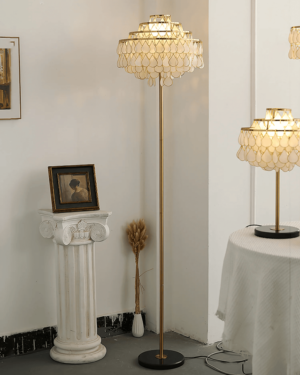 Emily Luxury Shell Floor Lamp