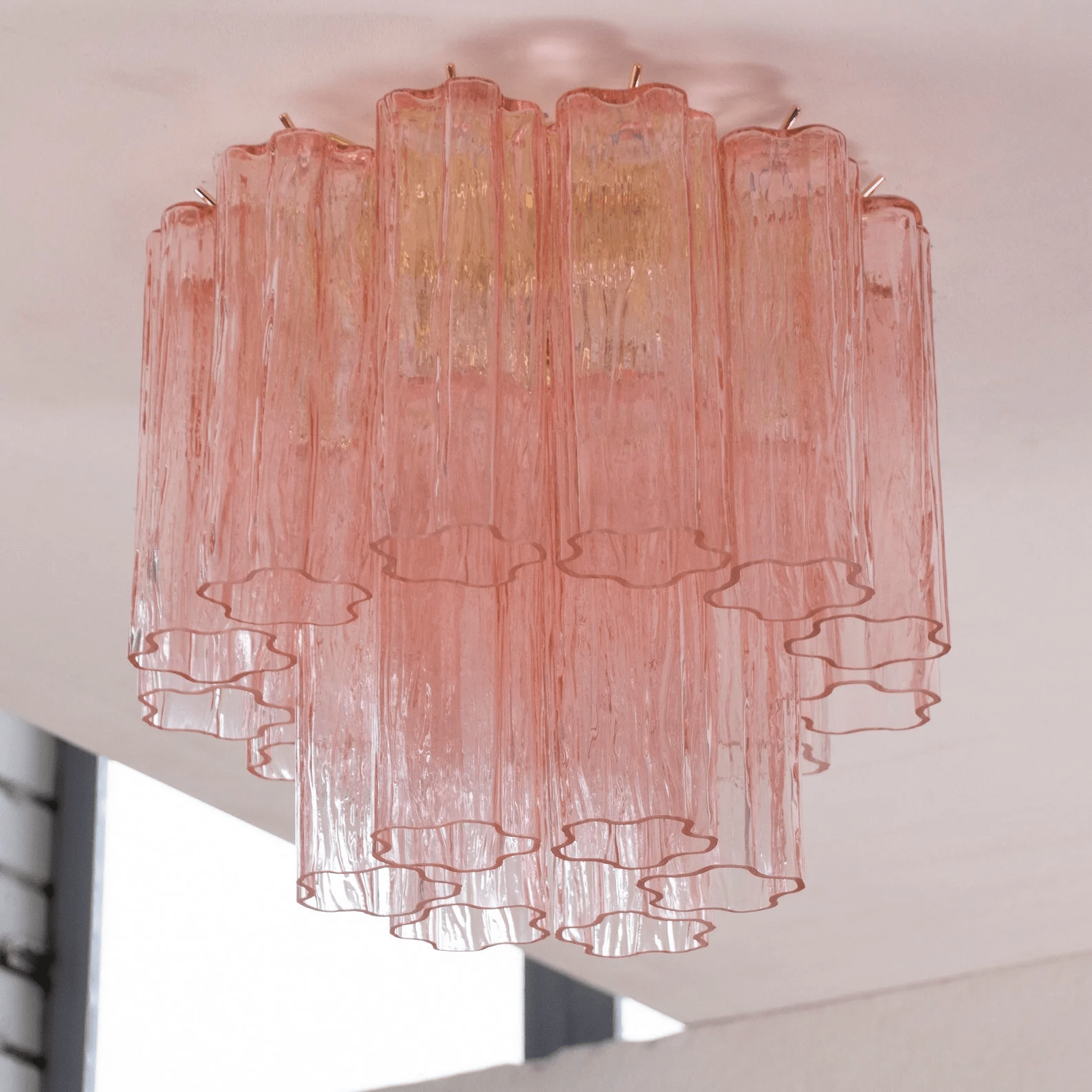Aurora Ceiling Lamp Pink Waterfall Style - Neutral Decor