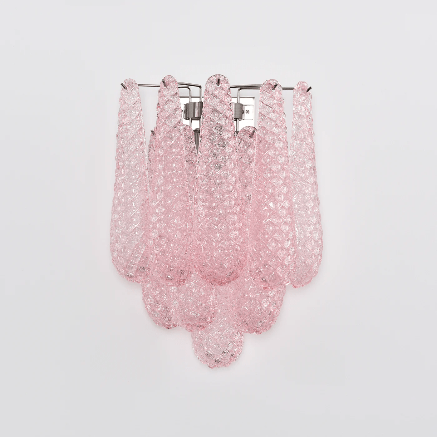 Liorelaria Wall Lamp Pink Teardrop Glass Floral Artistic