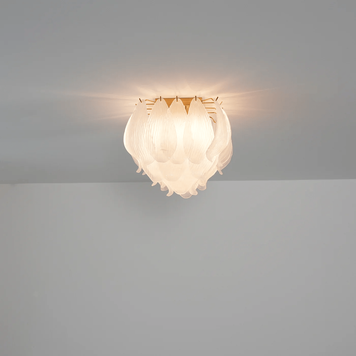 Liorivina Ceiling Lamp Murano Petal Hand-Blown Glass Flushmount