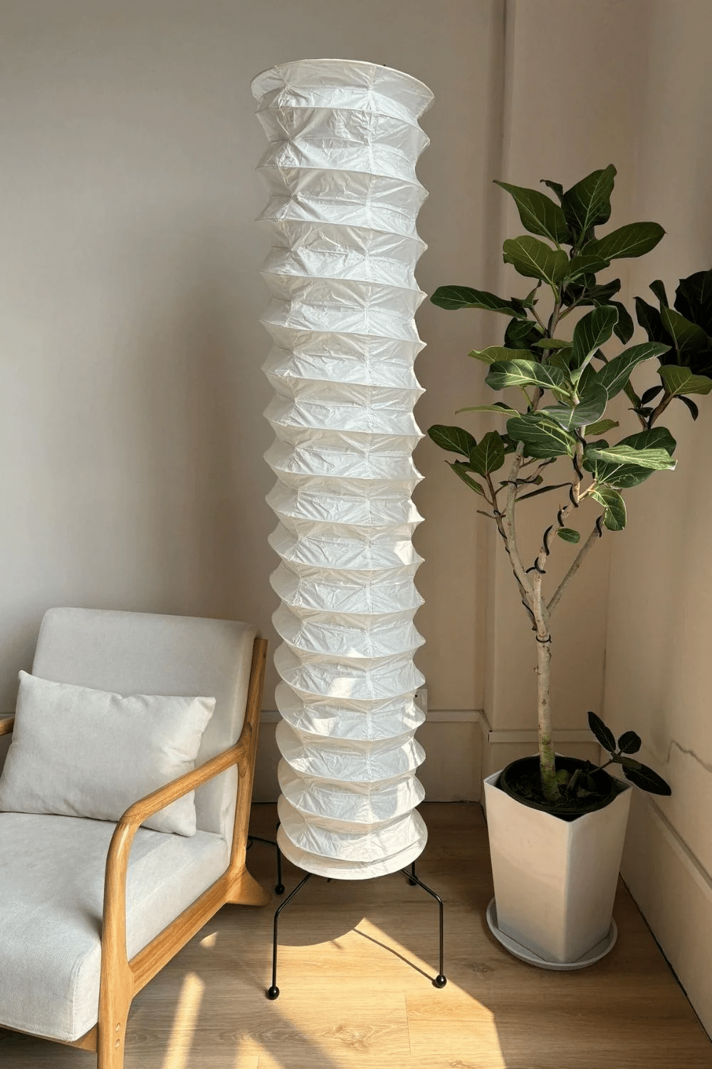 Soraine Minimalist Rice Paper Floor Lamp