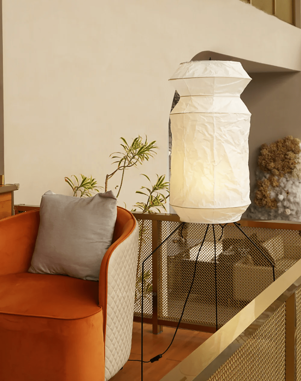 Nivorena Modern Rice Paper Floor Lamp