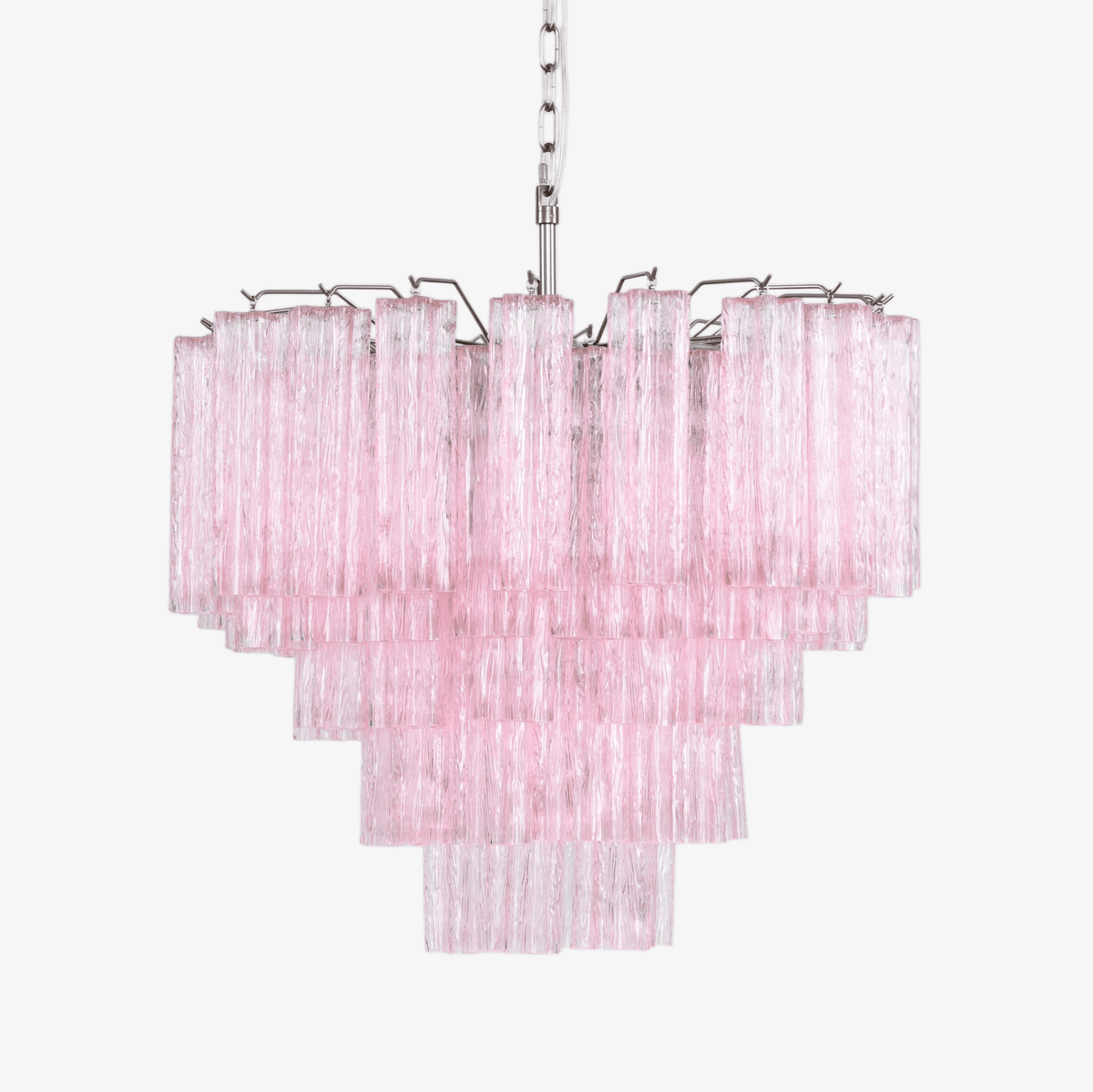 Celoora Chandelier Pink Glass Multi-Tier Romantic Glow