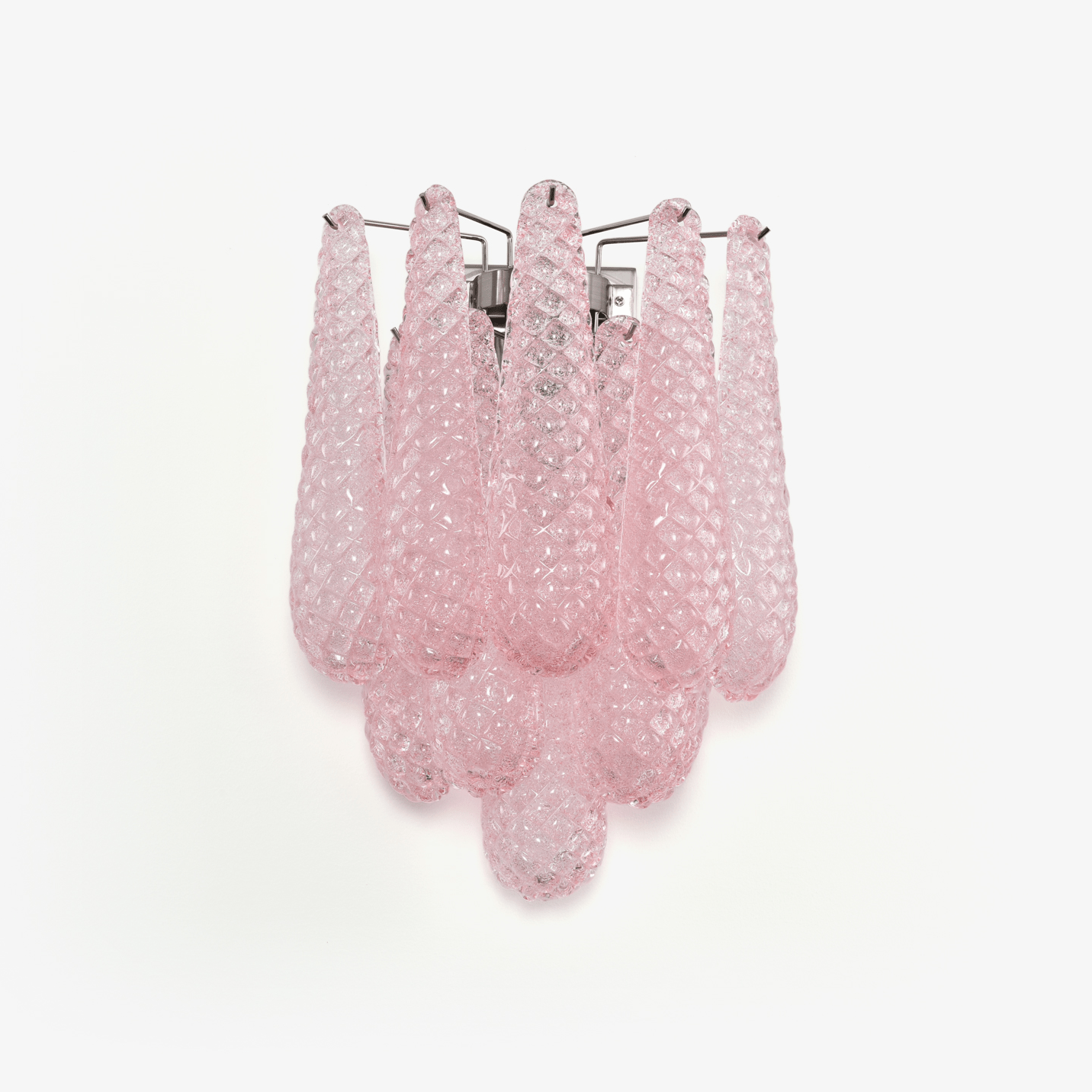 Liorelaria Wall Lamp Pink Teardrop Glass Floral Artistic