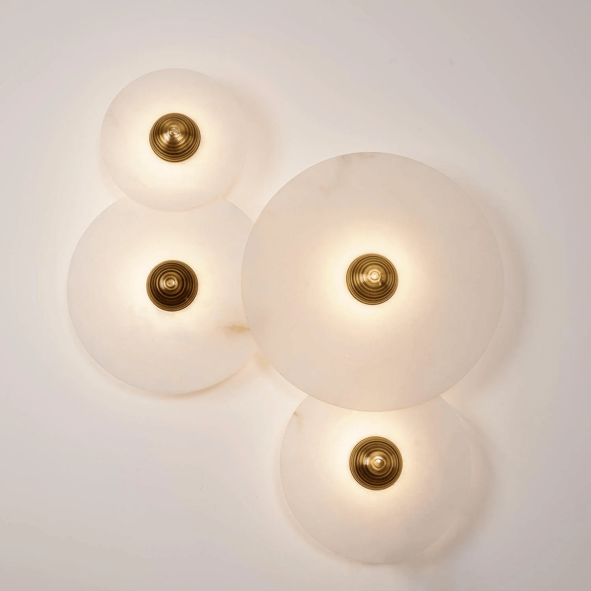 Selene Minimalist Alabaster Ceiling Light