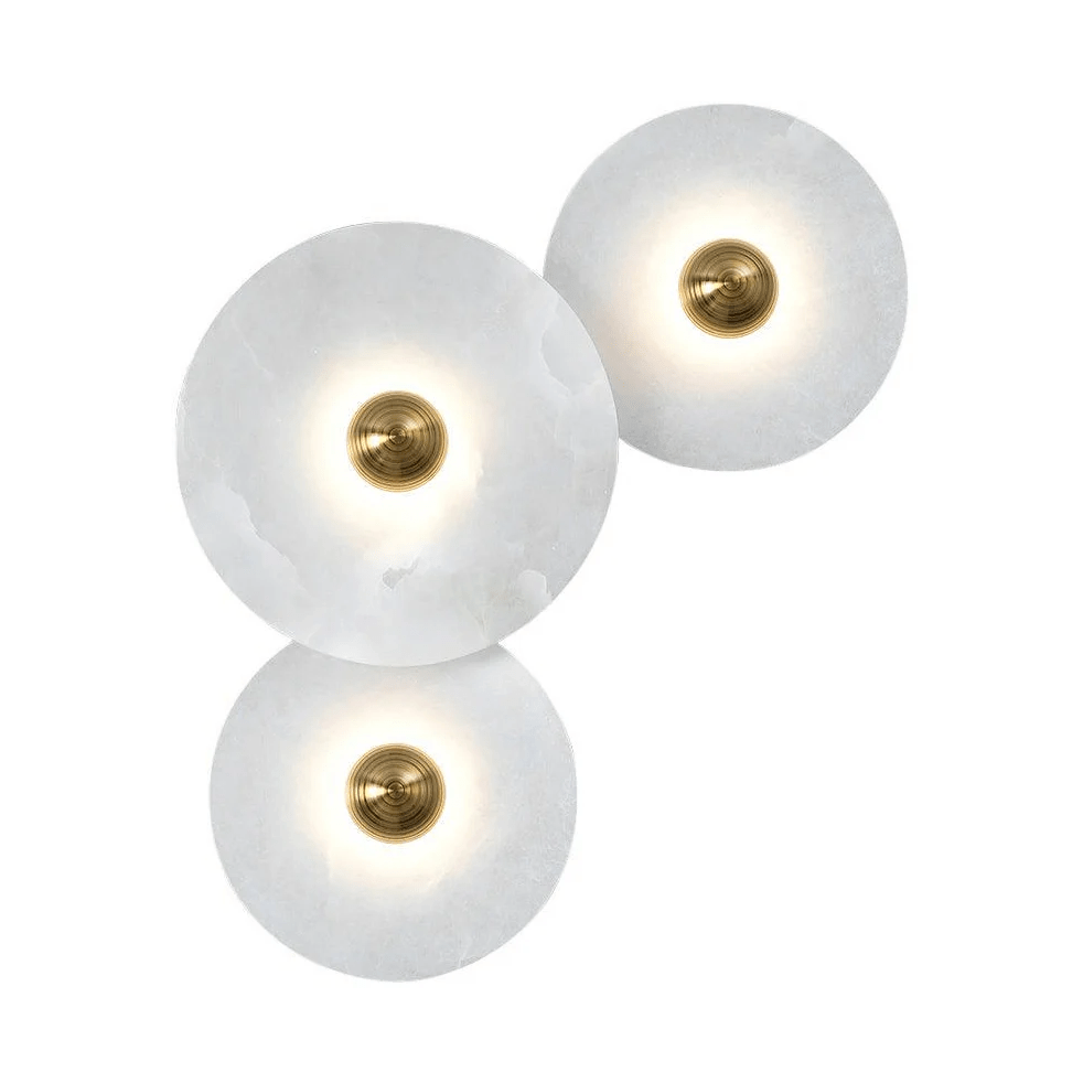 Selene Minimalist Alabaster Ceiling Light