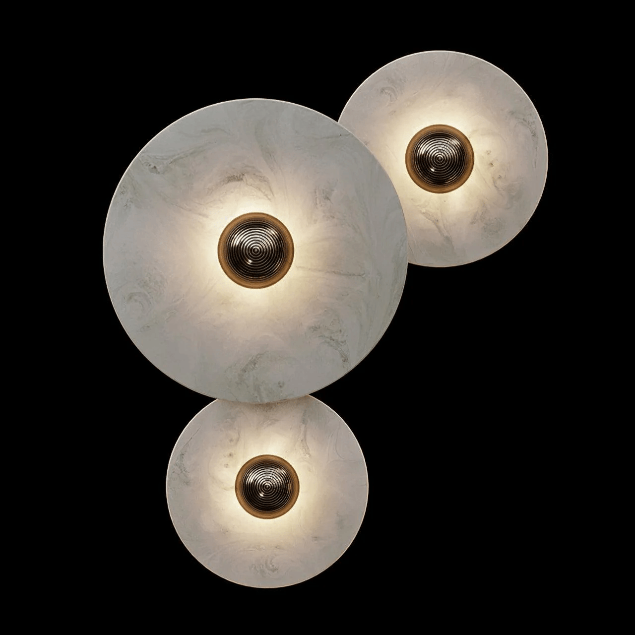 Selene Minimalist Alabaster Ceiling Light