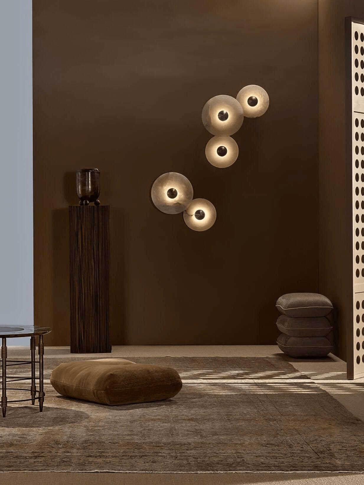Selene Minimalist Alabaster Ceiling Light