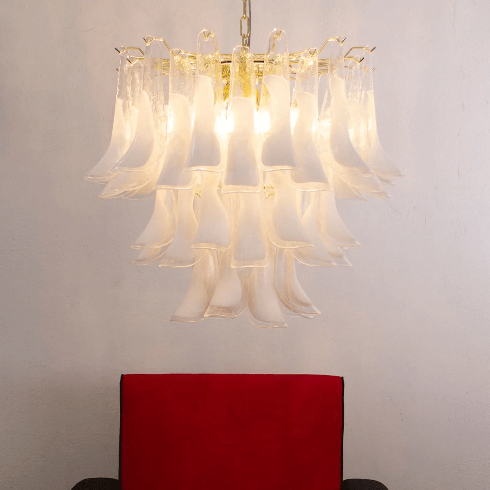 Eiroeon Chandelier Murano Glass Tiered Italian