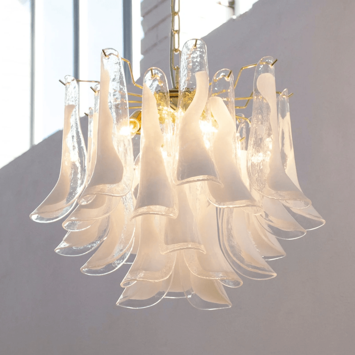 Eiroeon Chandelier Murano Glass Tiered Italian