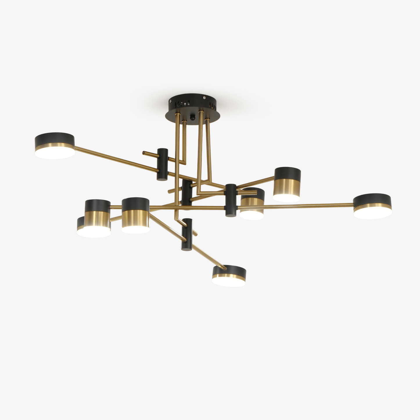 Lustra Chandelier Black Gold Spider Arms - Neutral Decor