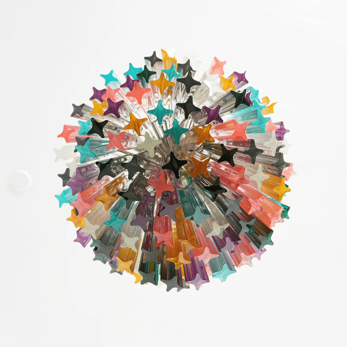 Celorelle Chandelier Murano Glass Colorful Prism