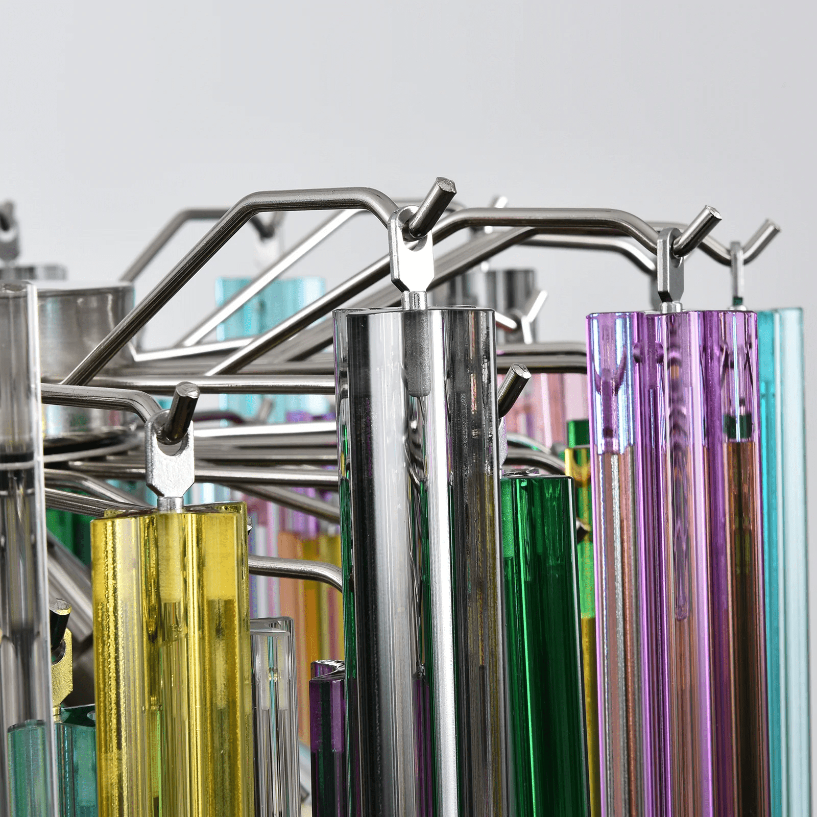 Celorelle Chandelier Murano Glass Colorful Prism