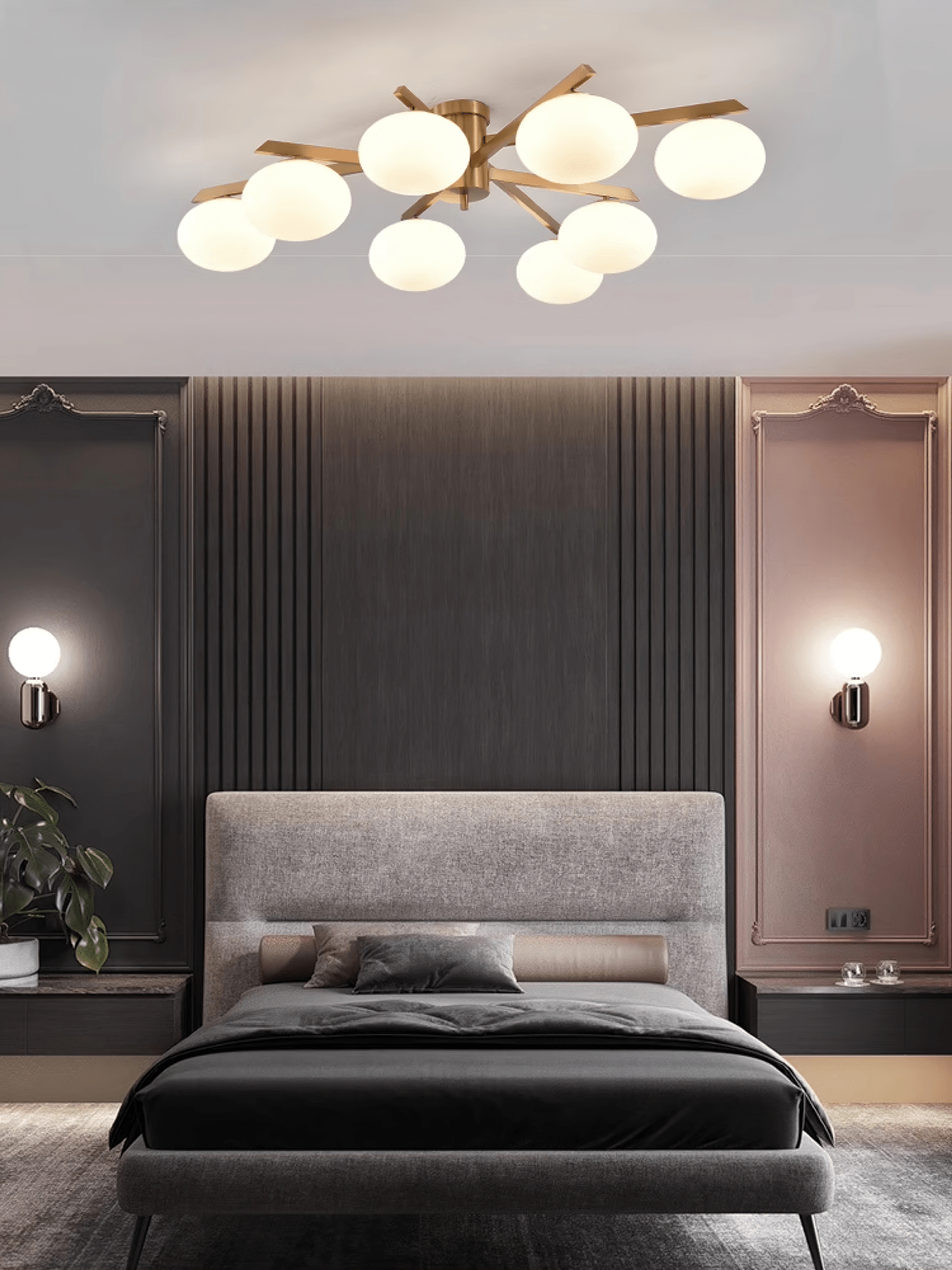 Velaraya Modern Glass Ceiling Light