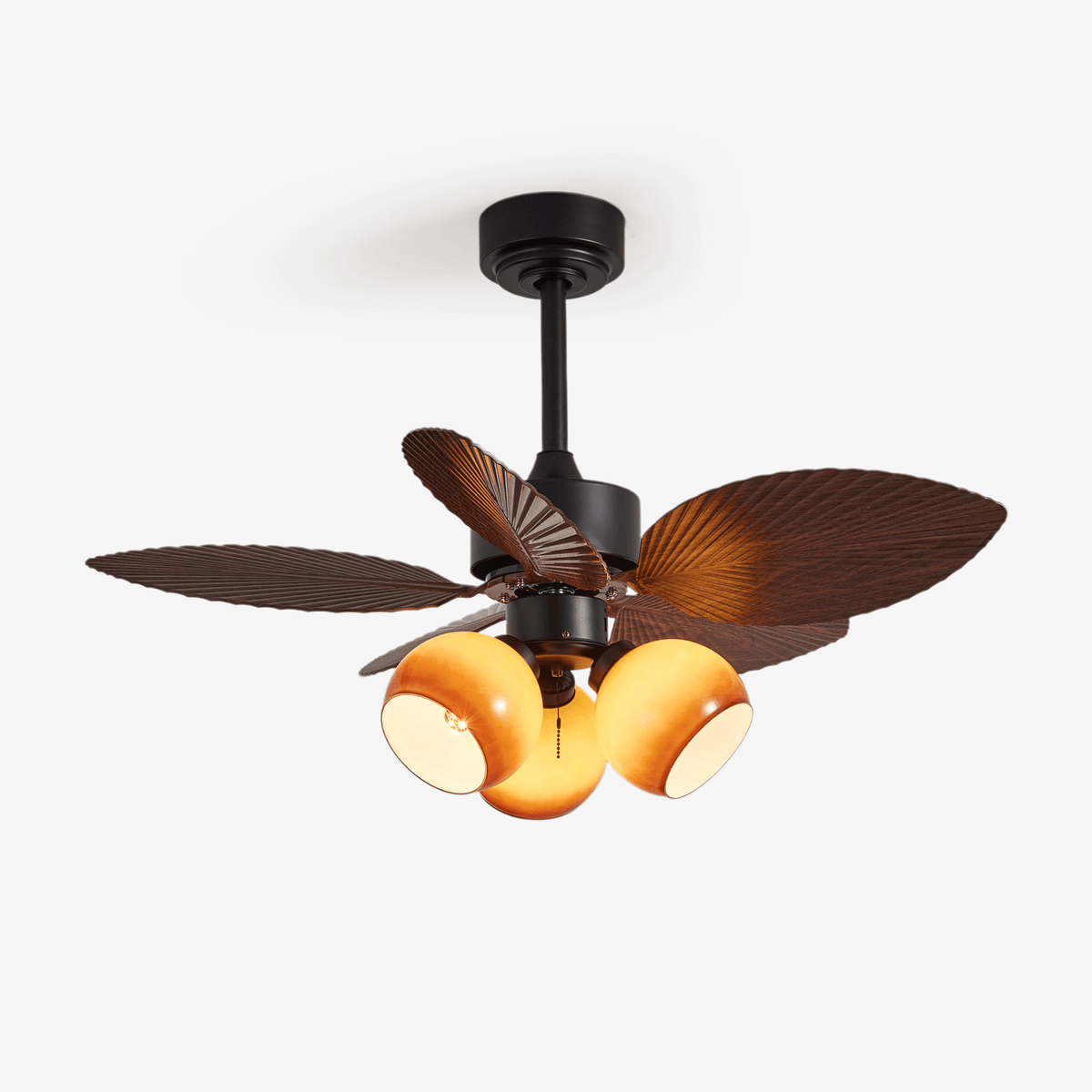 Rinaleria Vintage Wood Ceiling Fan Light