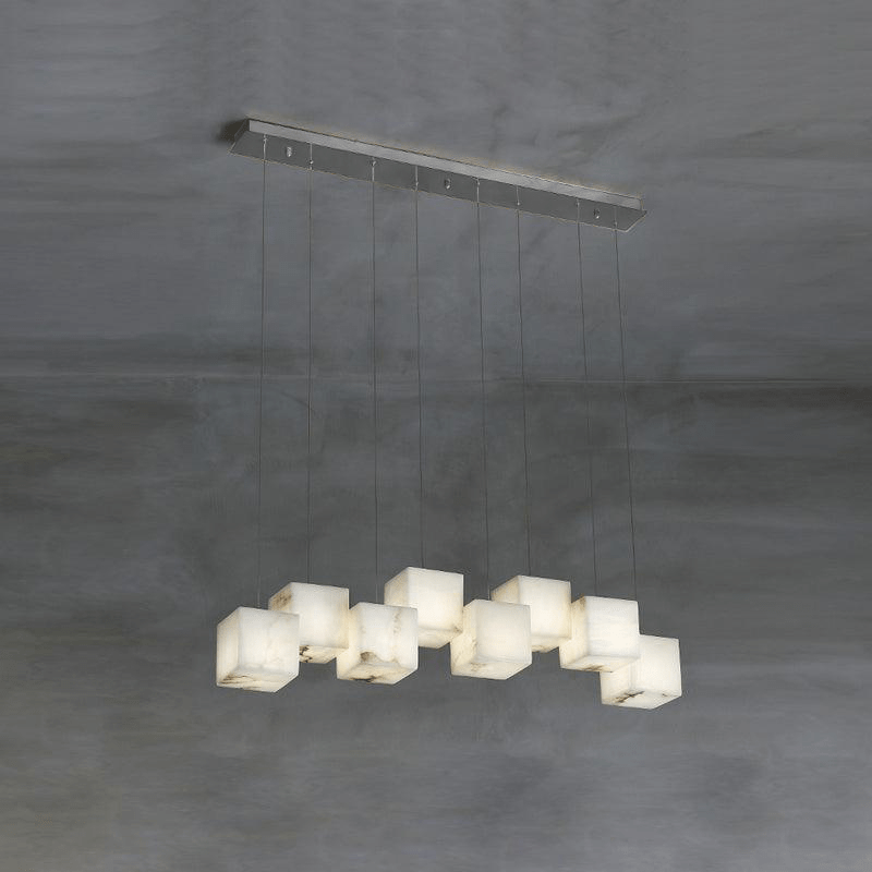 Ivnoros Minimalist Alabaster Linear Pendant Light - Neutral Decor
