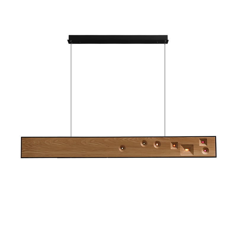 Elvorora Pendant Light Wood Gemstone Linear LED