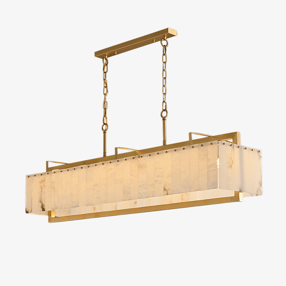 Nivivenne Rectangular Alabaster Pendant Light