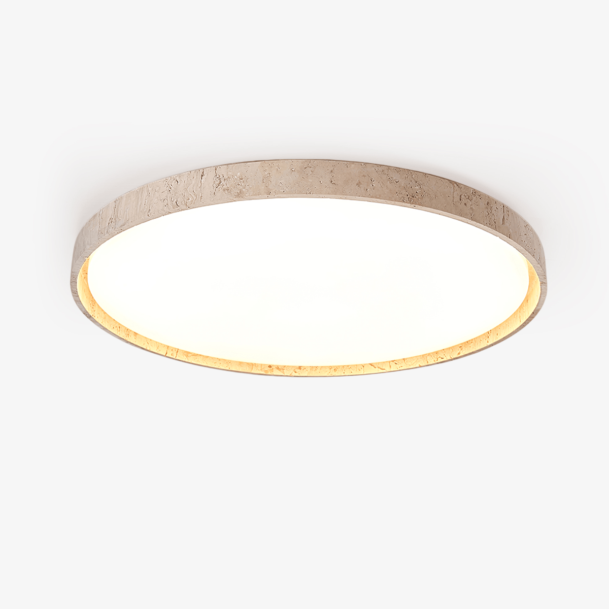 Kathy Travertine Round Ceiling Light