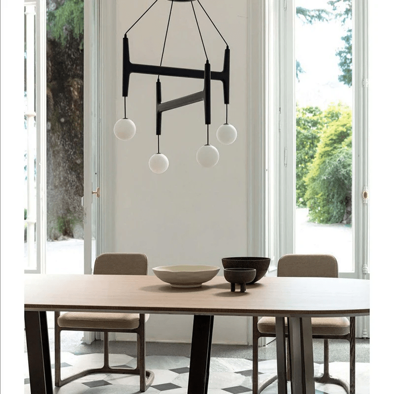 Xylocube Geometric Wood Globe Pendant Light