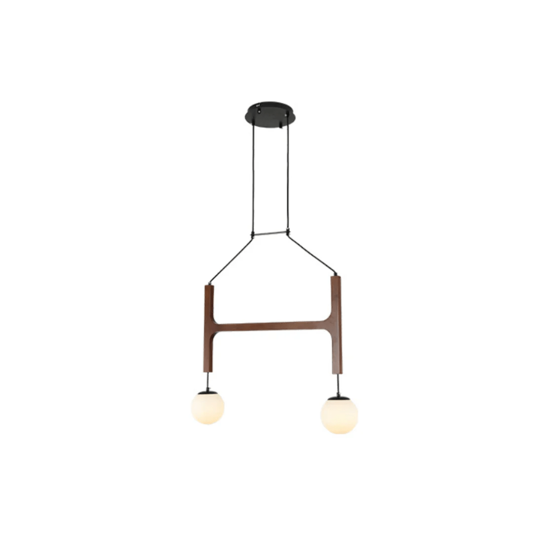 Xylocube Geometric Wood Globe Pendant Light