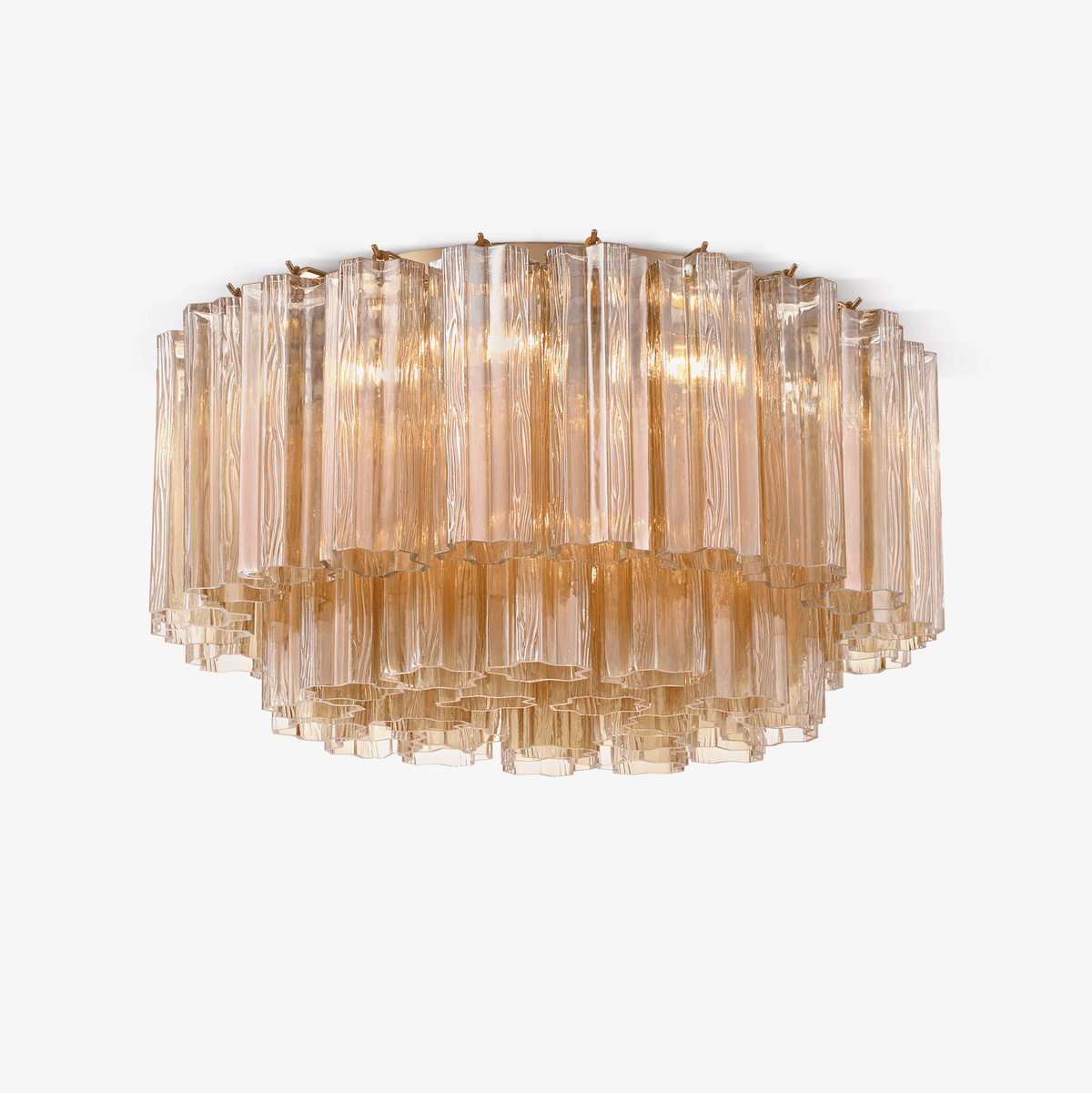 Eiruaya Ceiling Lamp Glass Tube Layered Amber