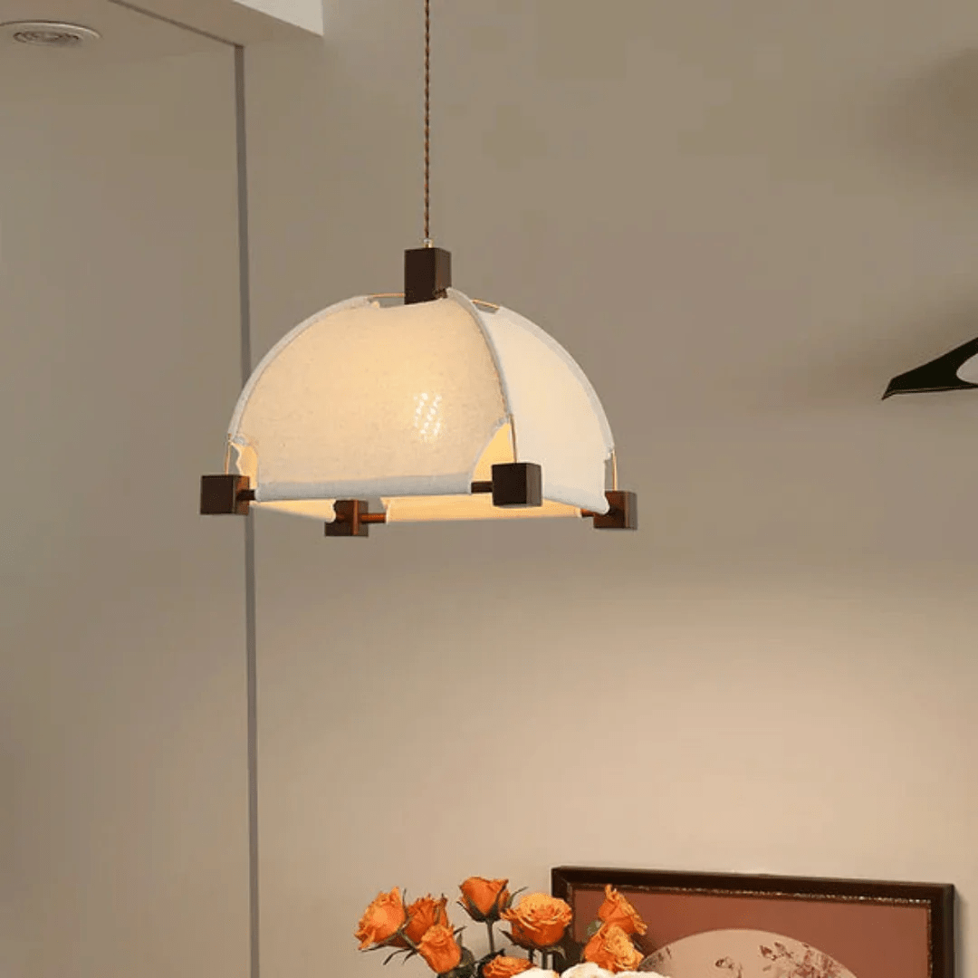 Elvoenne Vintage Wood Pendant Lamp