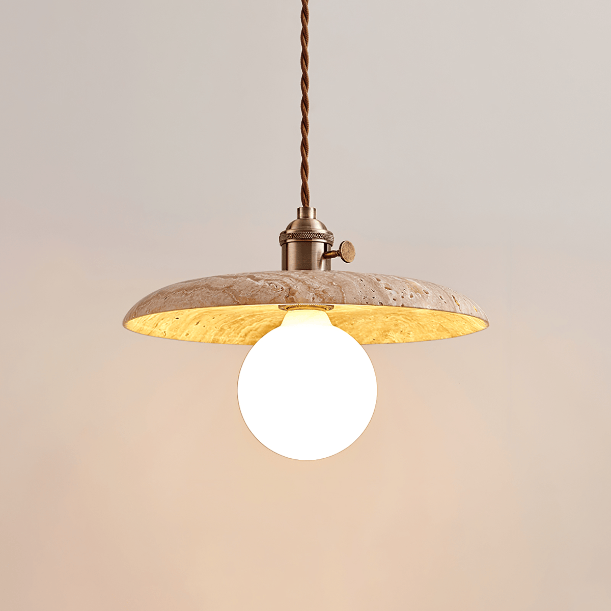 Tavaora Minimalist Travertine Pendant Light