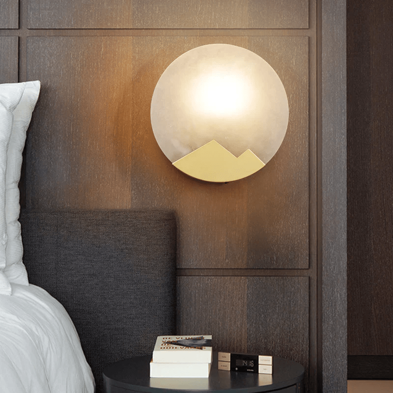 Nivisenne Mountain Shaped Alabaster Wall Light