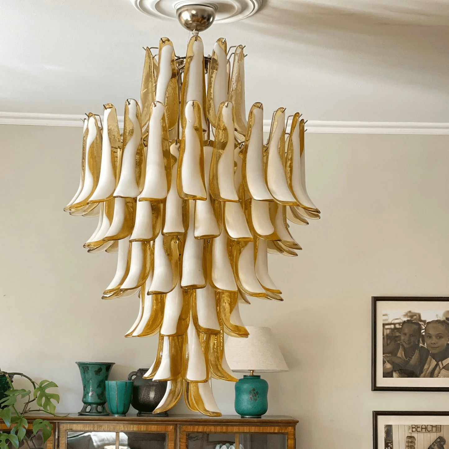 Tessa Glass Petals Pendant Lamp
