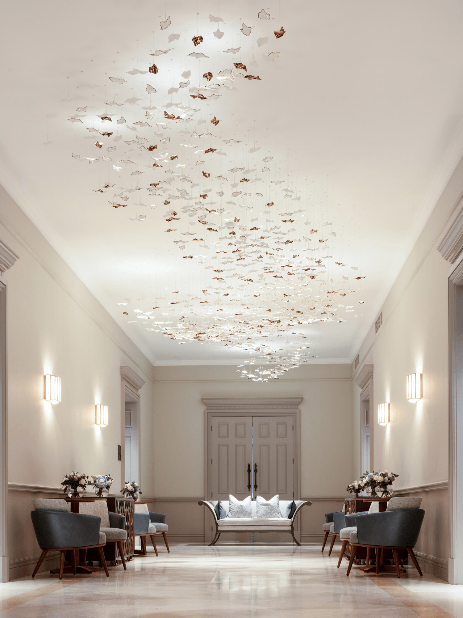 Wrenstead Leaf Twisted Sculptural Chandelier
