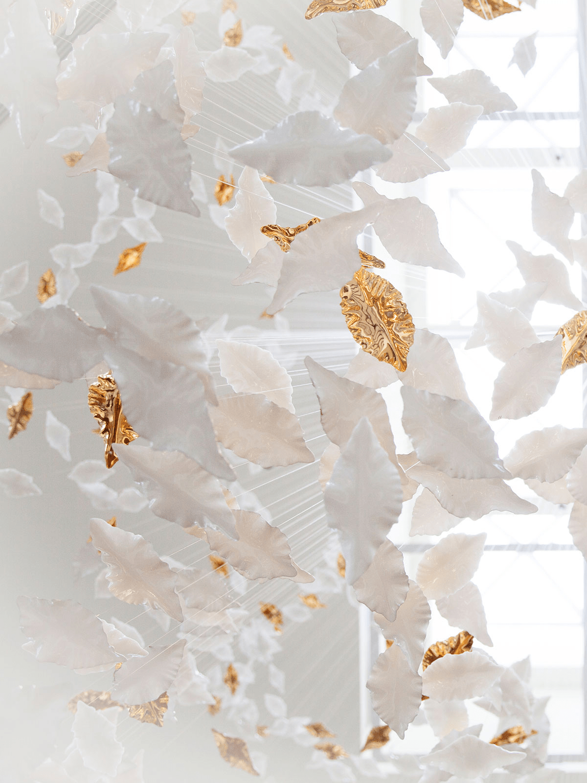 Wrenstead Leaf Twisted Sculptural Chandelier