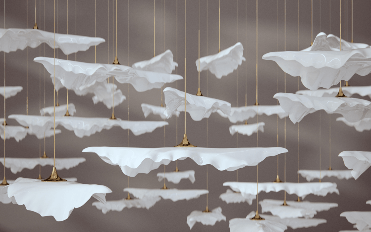 Wrenstead Leaf Twisted Sculptural Chandelier