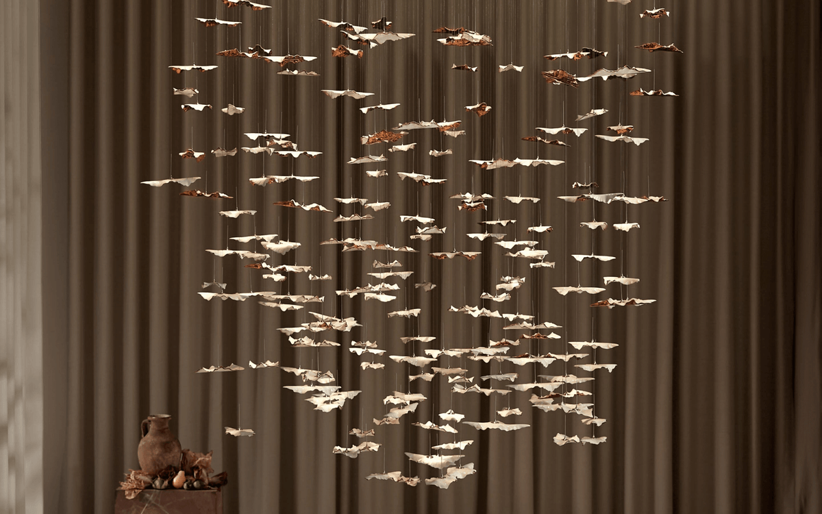 Wrenstead Leaf Twisted Sculptural Chandelier