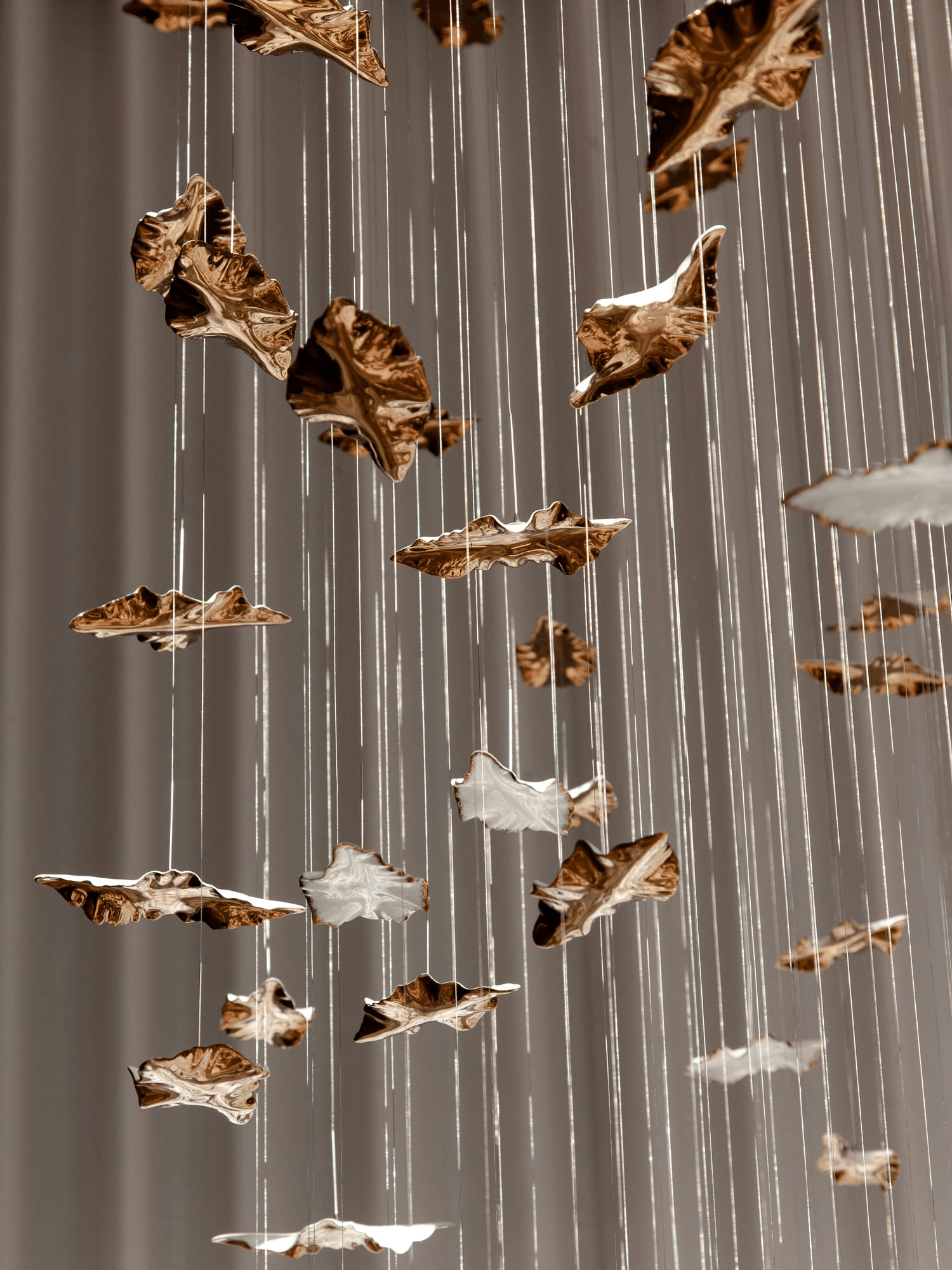 Wrenstead Leaf Twisted Sculptural Chandelier