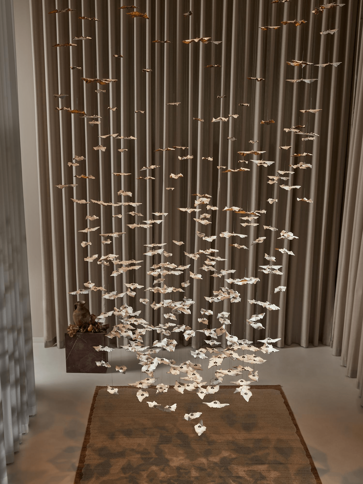 Wrenstead Leaf Twisted Sculptural Chandelier