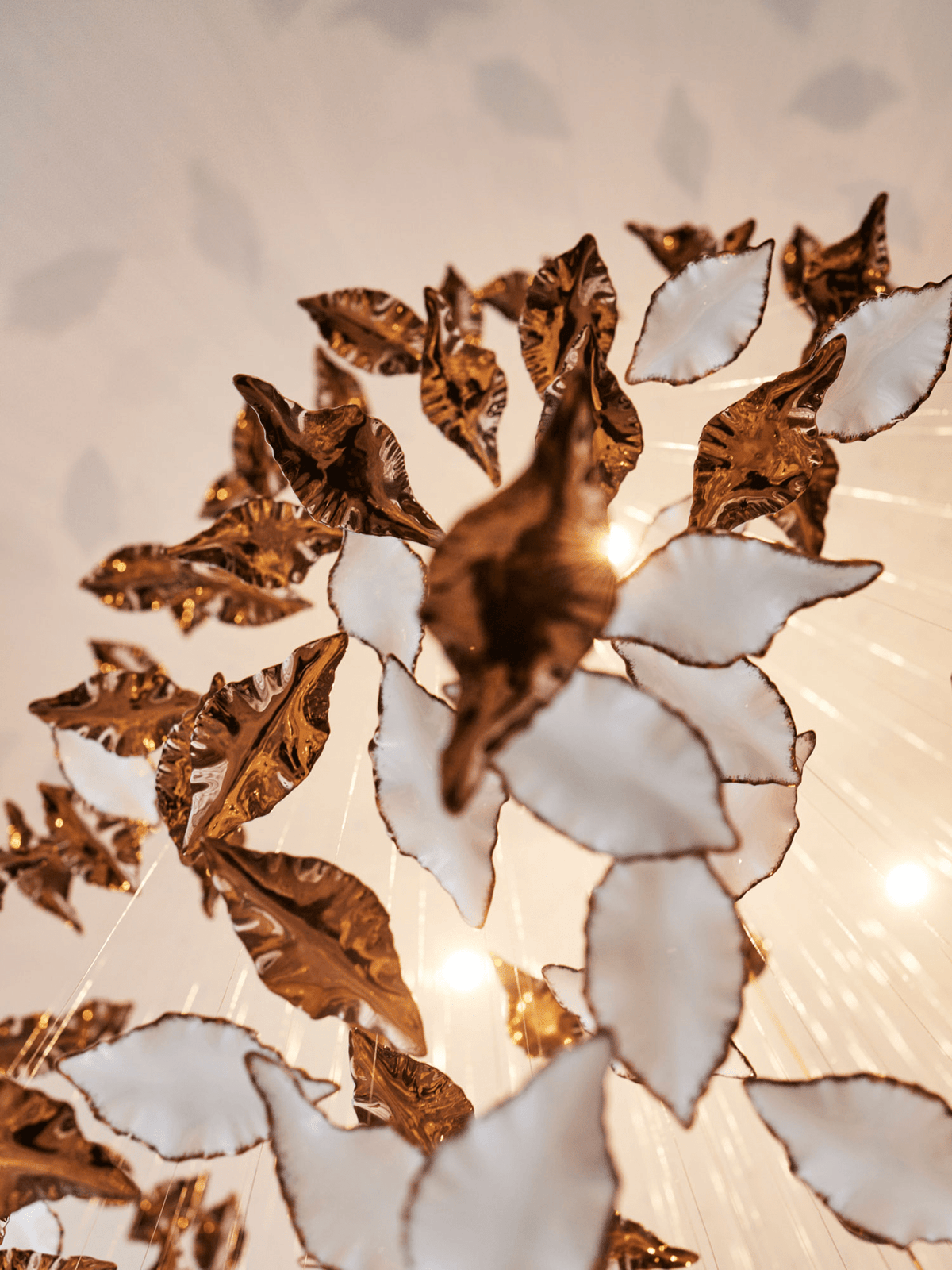 Wrenstead Leaf Twisted Sculptural Chandelier