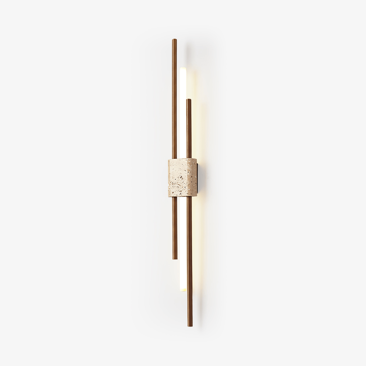 Eden Terra Travertine Wood Walnut Wall Light