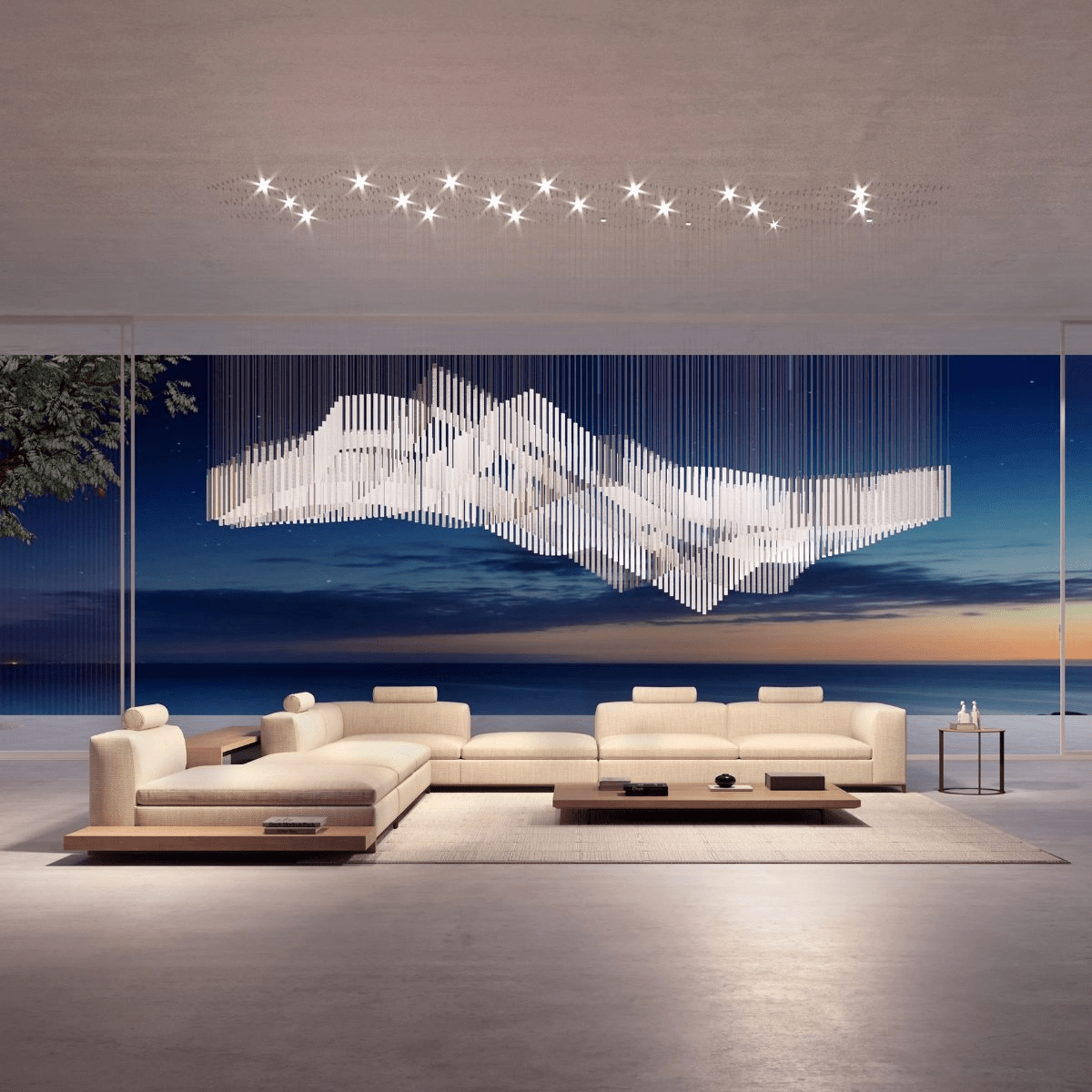 Lucanielle Diamond Cloud Strata Customize Chandelier