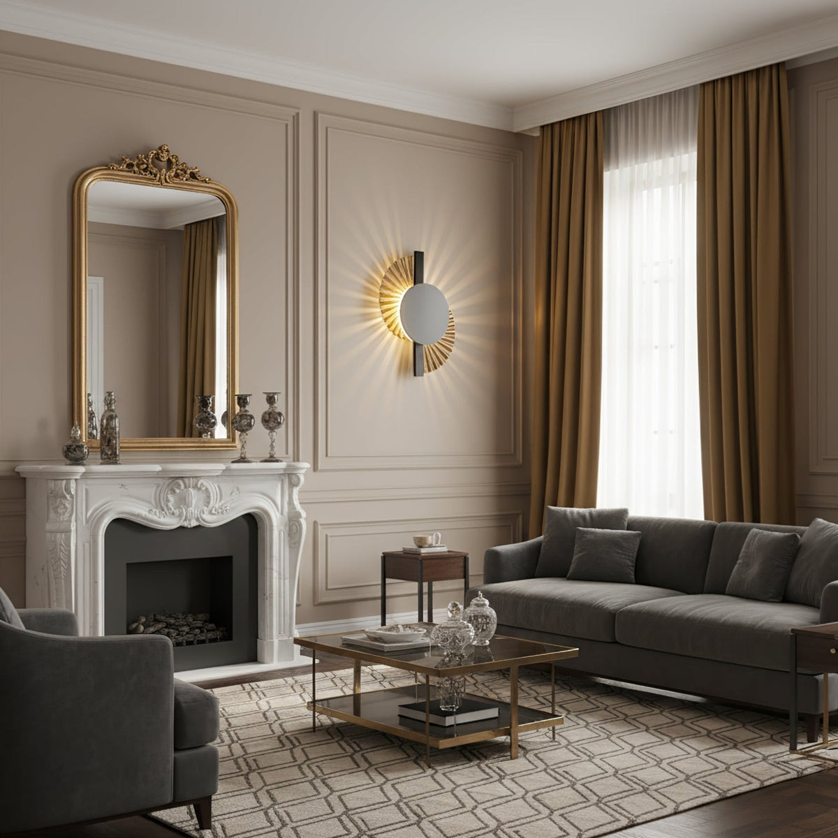 Arbordale Gilded Fan Wall Lamp