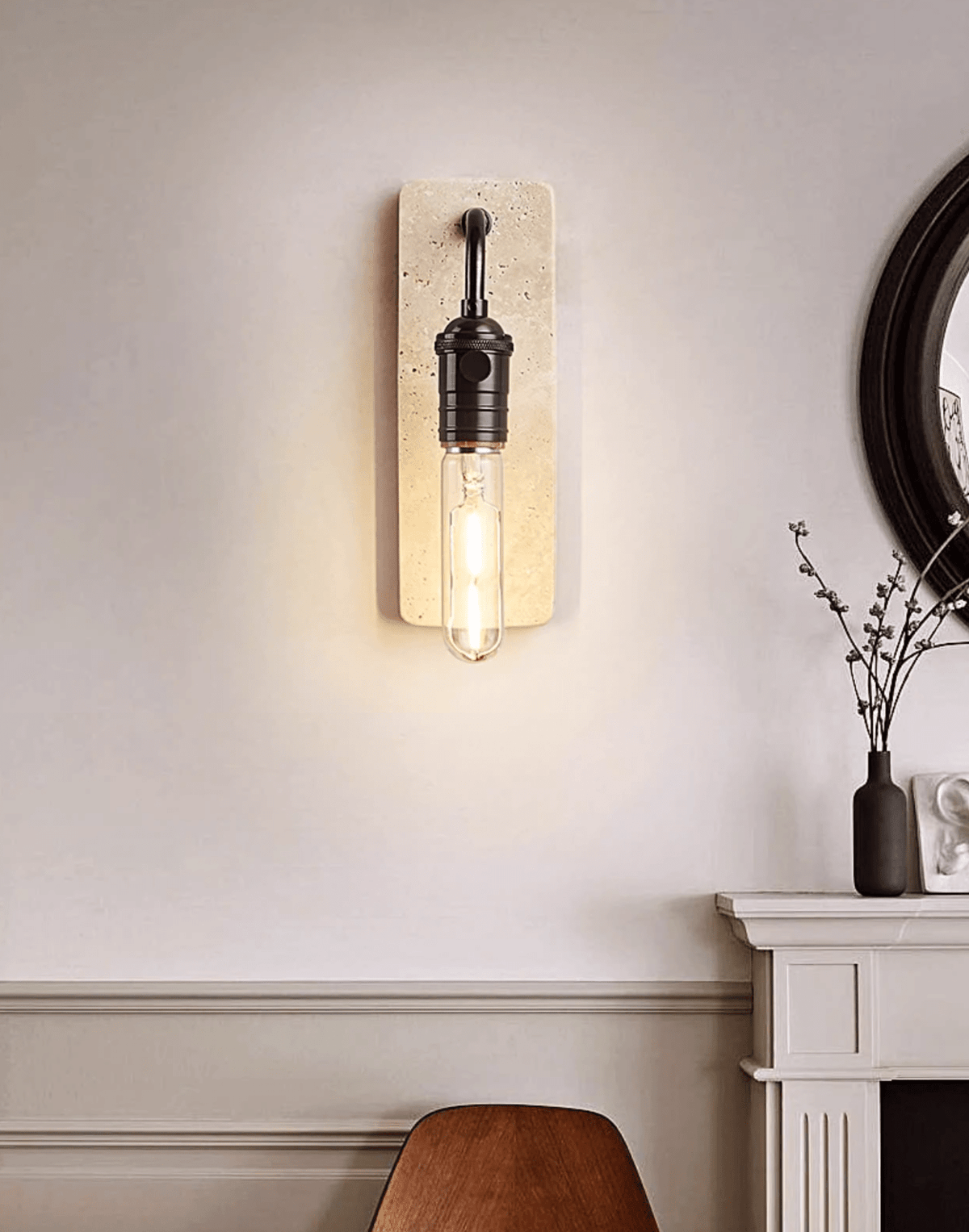 Alistair Industrial Stone Sconce