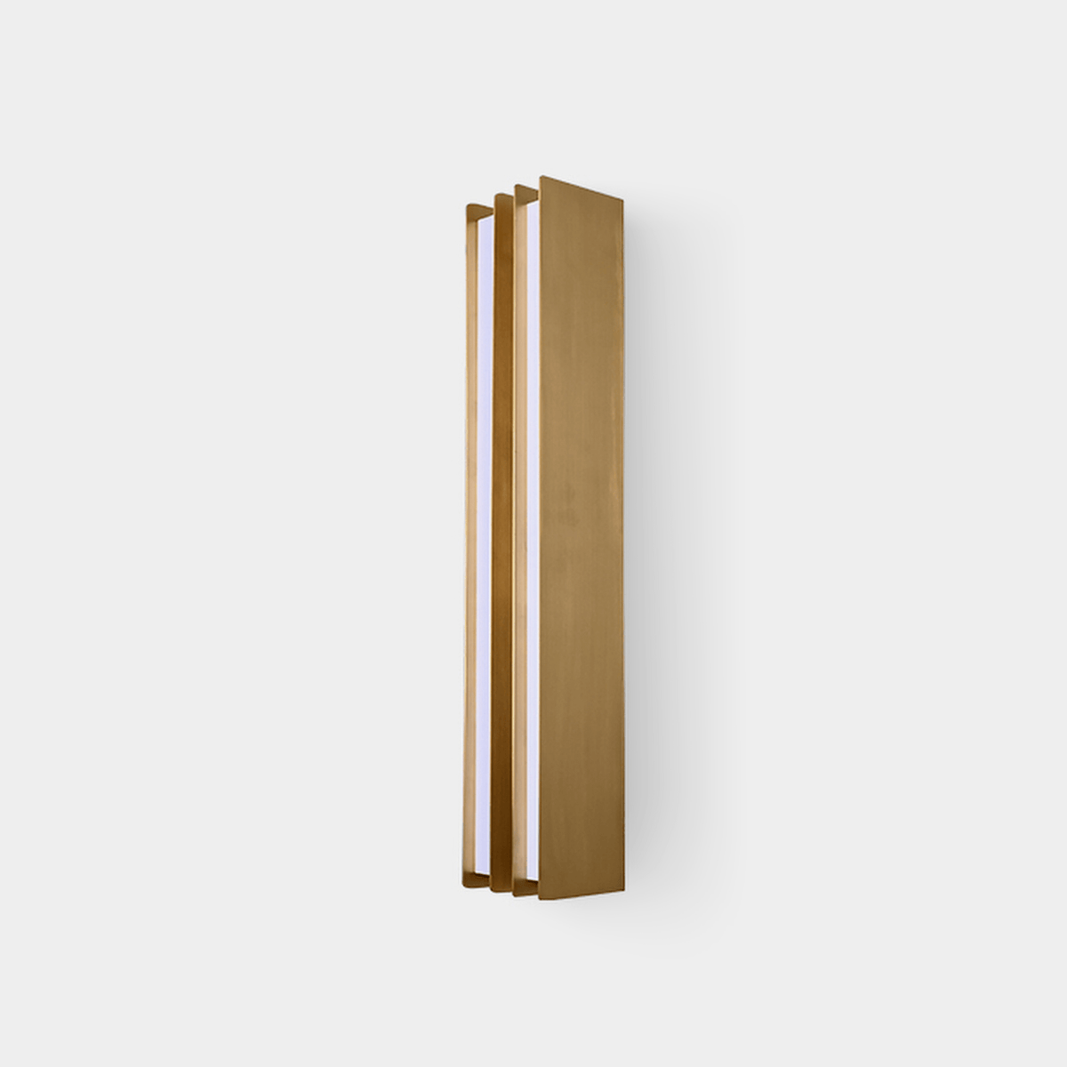 Vincent Minimalist Brass Layered Blade Sconce